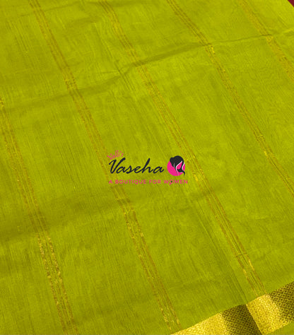 Pure Silk Cotton Sarees - Maroon  With Green - VVPSC017