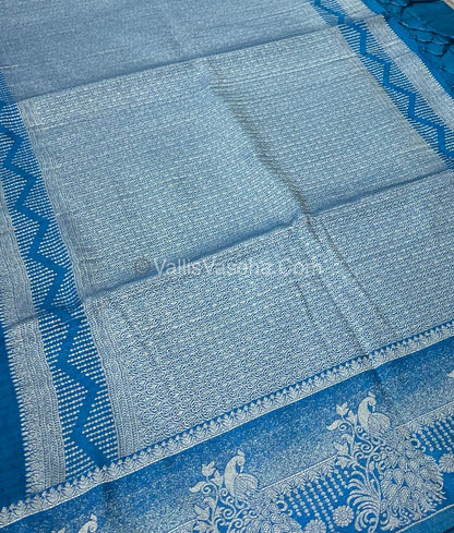 Banarasi - Heritage Silk - Semi Kathan Silk - Blue Shade- VVBHS002