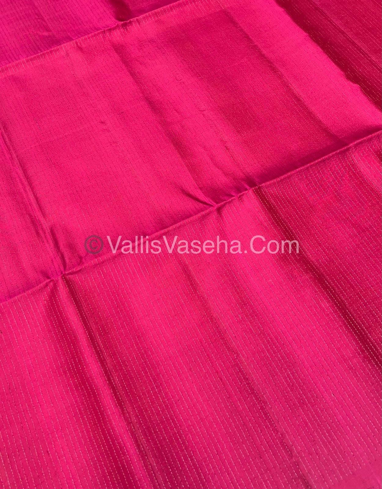 Pure Soft Silk Saree - Antique Zari - Border Less - Pink - VVPSS037