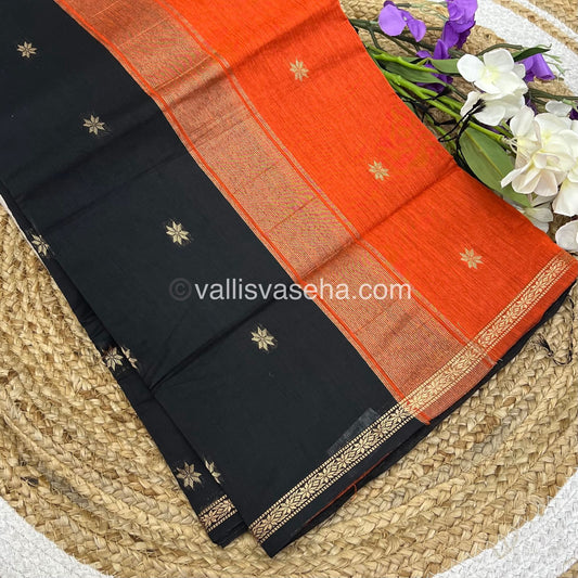 Semi Maheshwari Silk Cotton Saree - VVMSC002