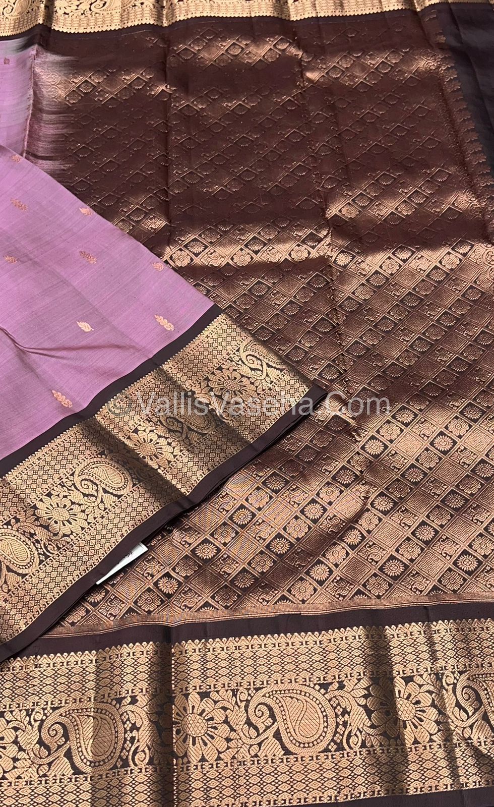 Half Mix - Pure Soft Silk Saree - Onion Pink & Brown Shade - VVPSS031