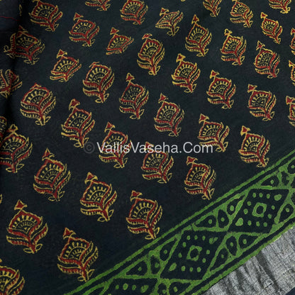 40% less - Offer Saree -  Linen Cotton Saree - VVDS007