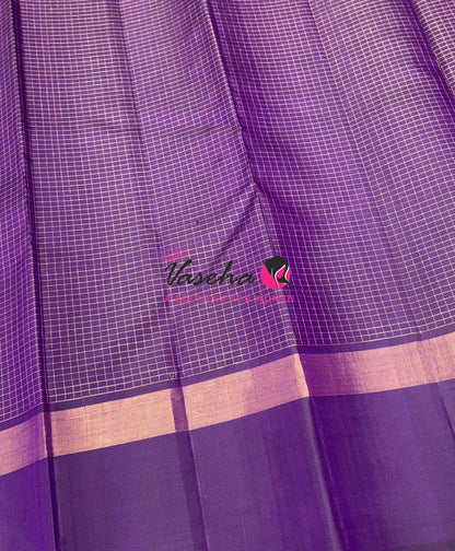 Pure Kanchipuram Silk Saree - Purple Shade - VVPS100