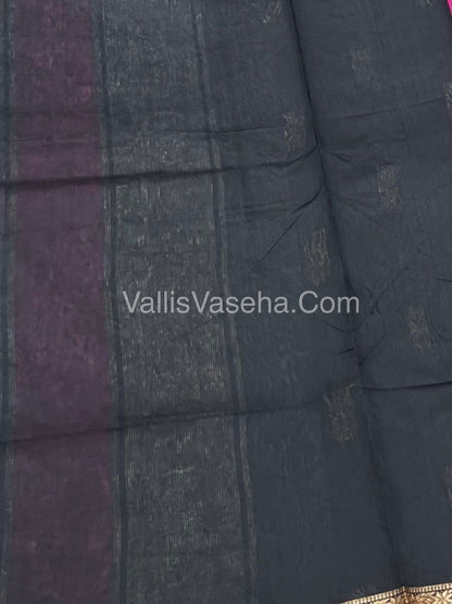 Semi Maheshwari Silk Cotton Saree - VVMSC006