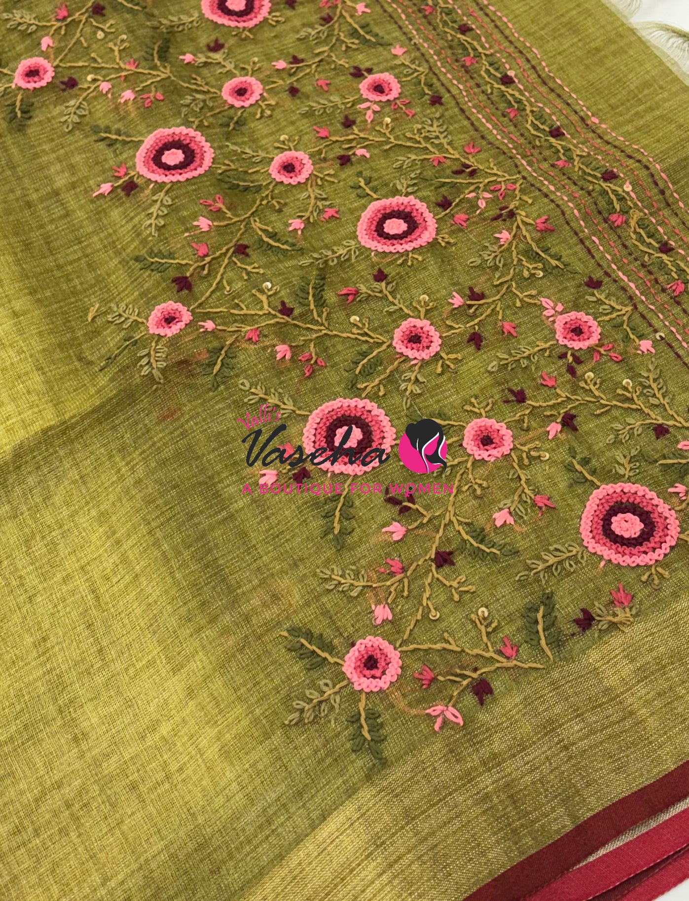 French Knot - Tissue Saree  - VVLFN021