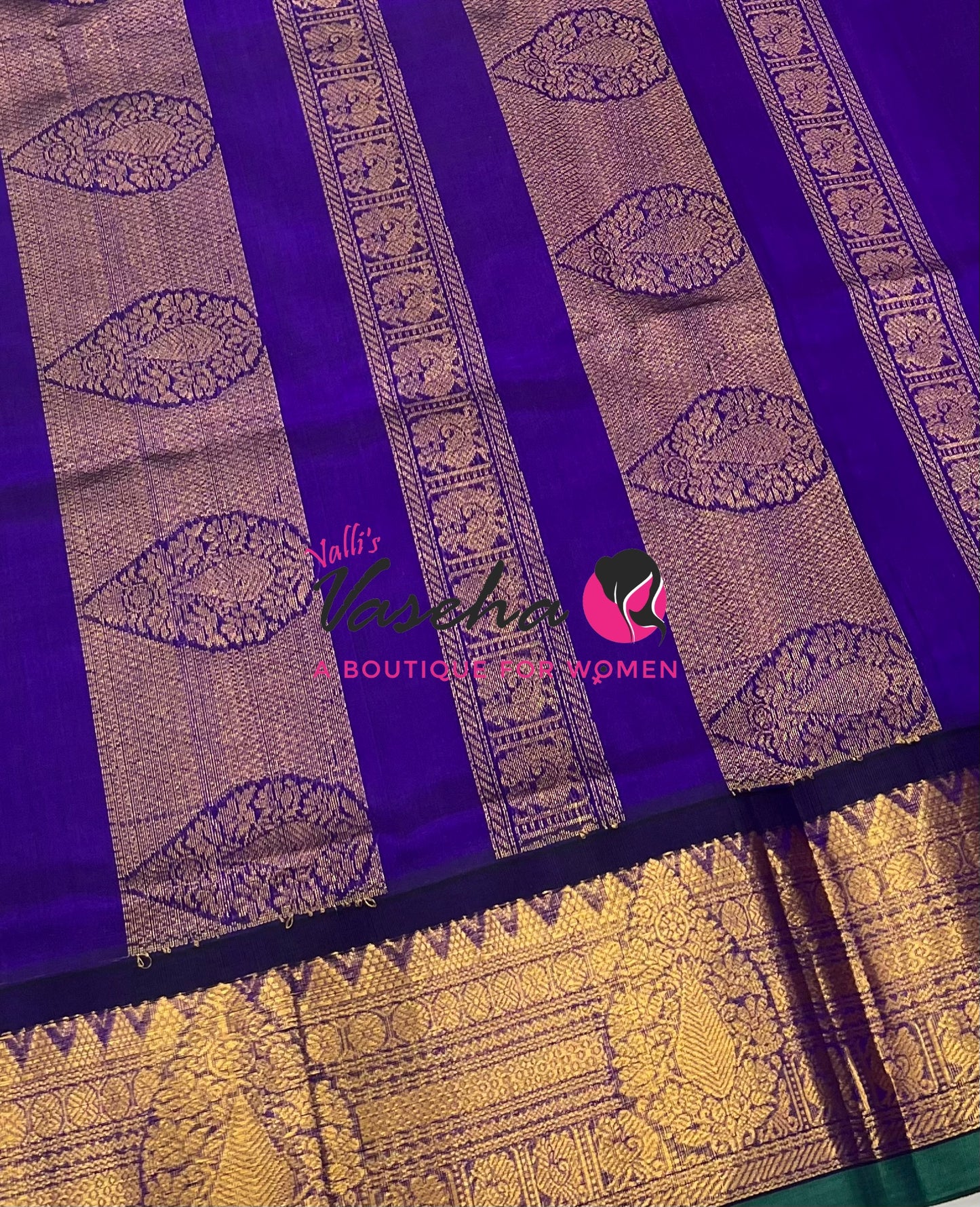 Pure Korvai Silk Cotton Saree- ￼ Lavender with Purple Shade VVKSC019