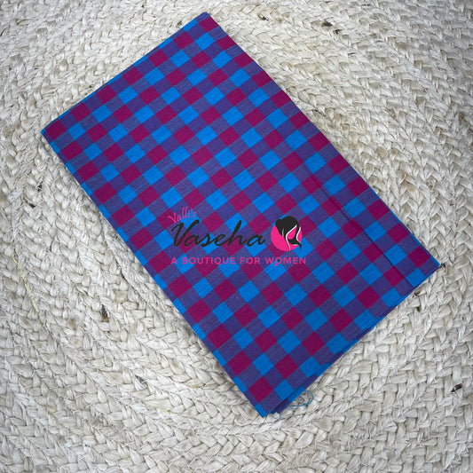 Blouse Bit - Pure Cotton - Multi Checks - 1 mtr - VVBB001