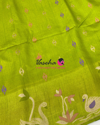 Banarasi - Heritage Meenakari Silk - Green Shade - VVBHS013