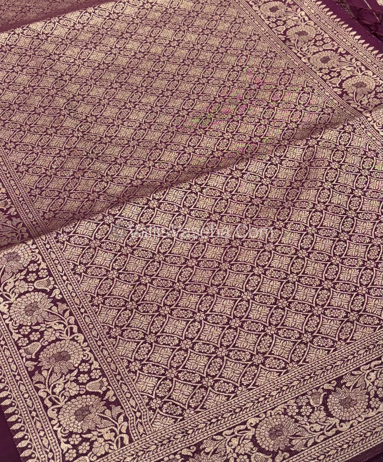 Banarasi - Heritage Silk - Semi Kathan Silk - Wine Shade- VVBHS004