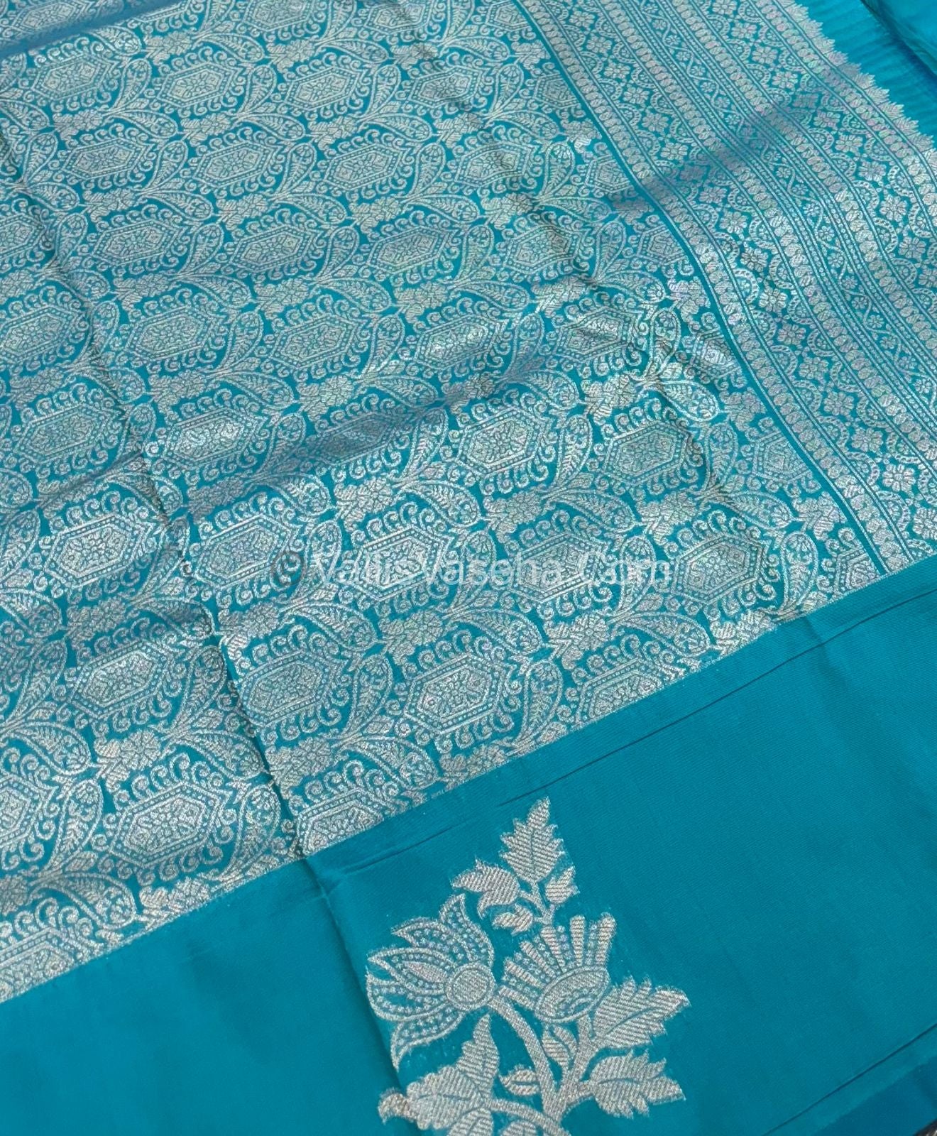 Semi Soft Silk - Turquoise Blue Shade -VVSSS019