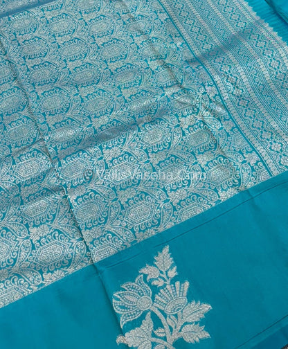 Semi Soft Silk - Turquoise Blue Shade -VVSSS019