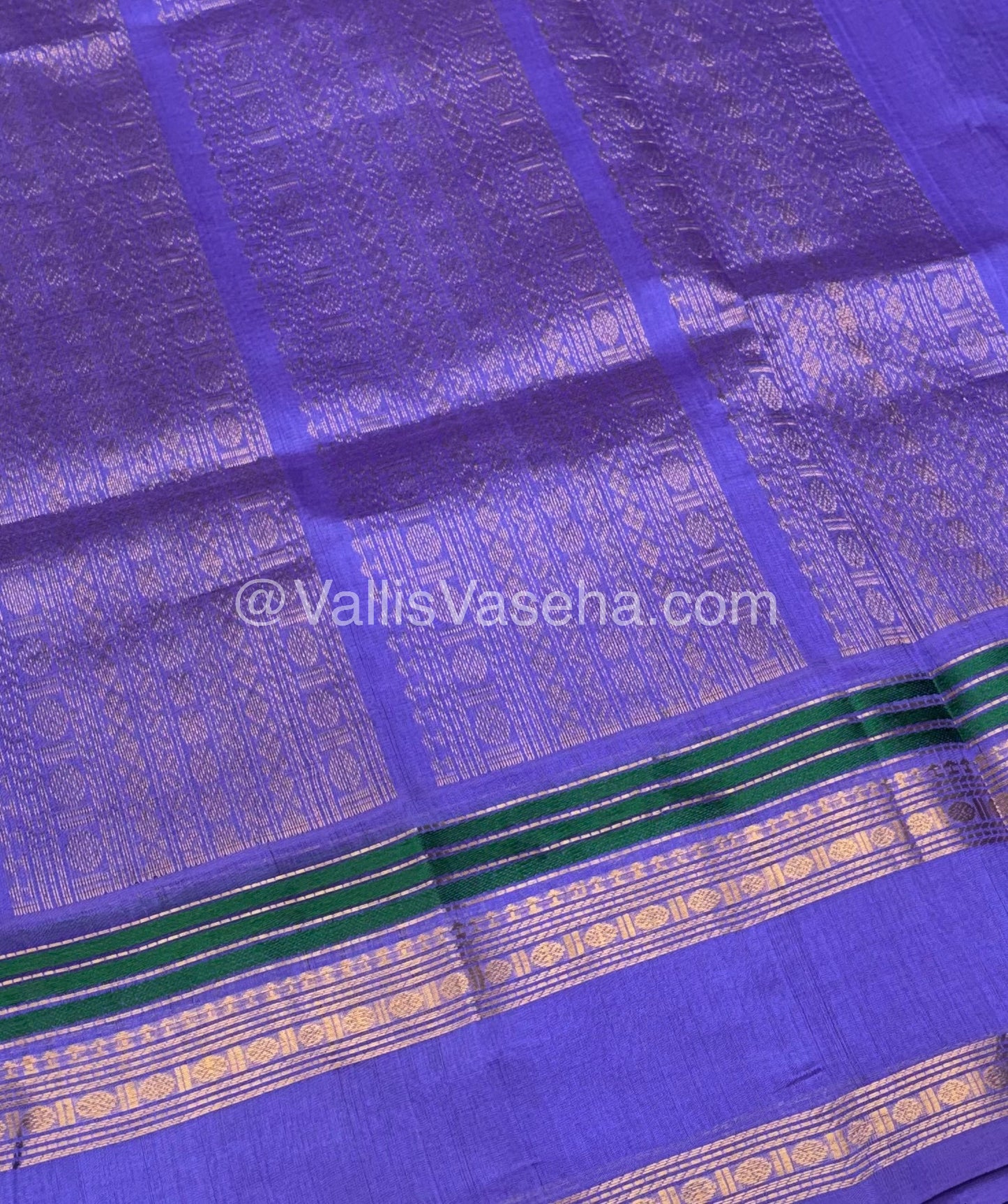 Pure Silk Cotton Saree - Retta Petta Border - Lavendar Shade - VVPSC001