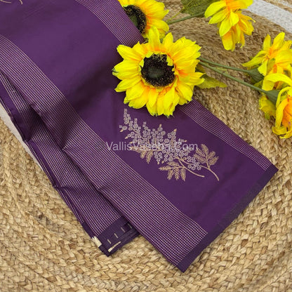 Semi Soft Silk - Border less - Purple Shade -VVSSS026