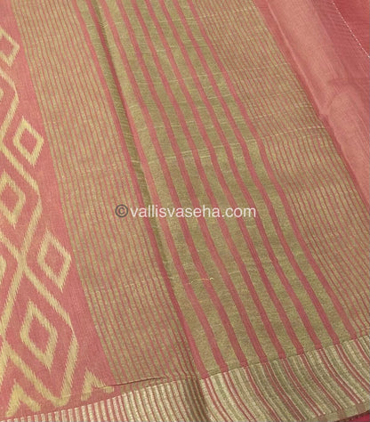 Semi Tussar Silk - Light Peach Shade - VVSTS004