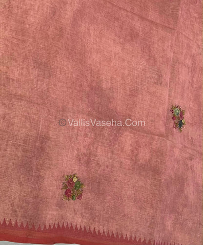 French Knot - Tissue Saree - Pink Shade - VVLFN013