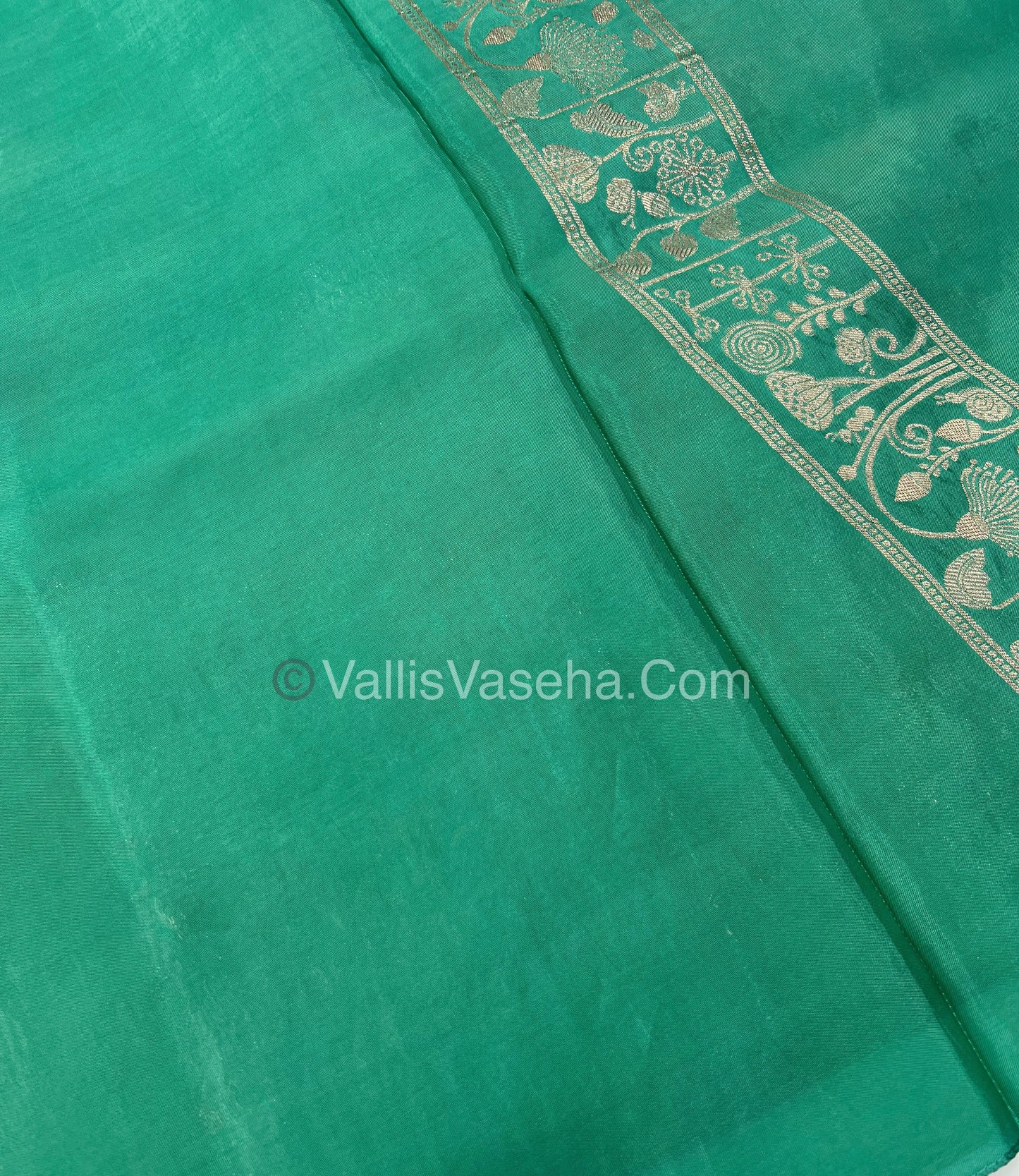 Banarasi Premium Viscose Saree - Sea Green Shade - VVBPV001