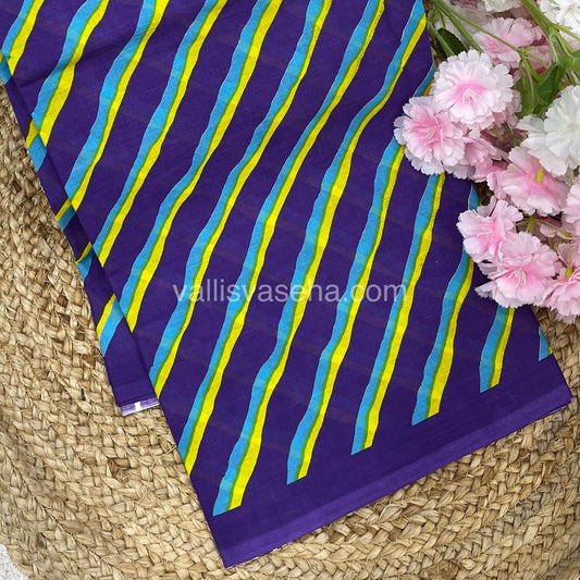 Pure Soft Mul Mul Cotton Sarees - Hand Block Prints - VVMMC008