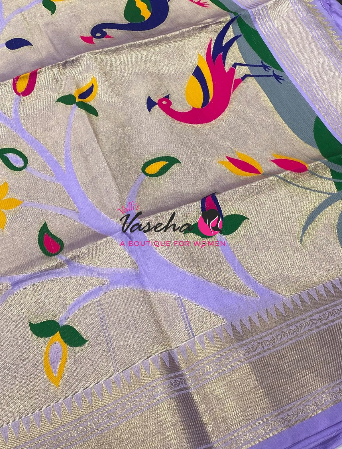 Semi Raw silk - Lavender Shade - VVRS010