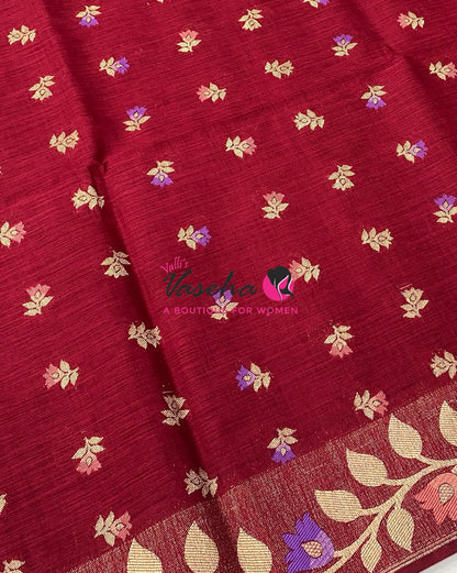 Banarasi - Heritage Meenakari Silk - Maroon Shade - VVBHS012