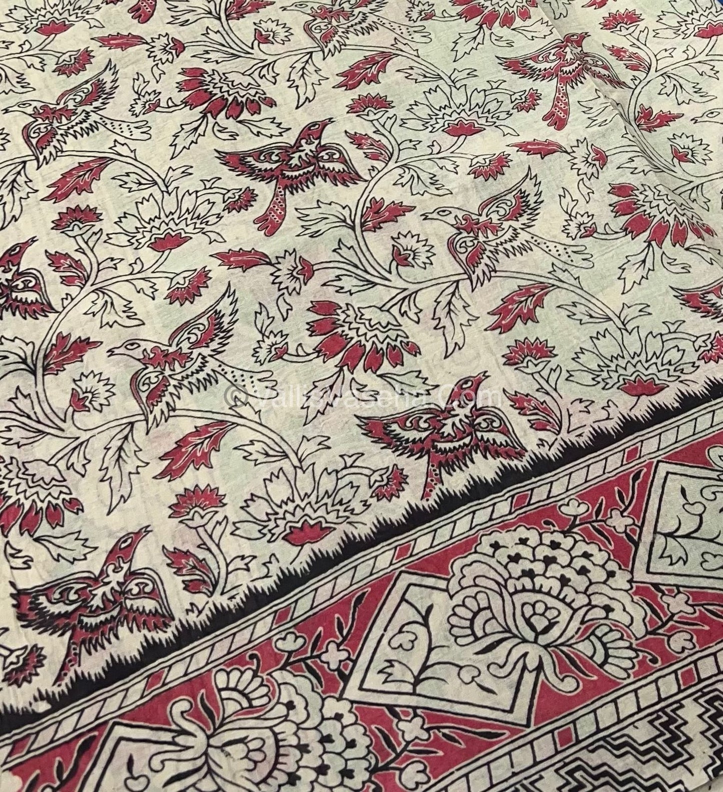 Pure Kalamkari Cotton Saree - VVPKC002