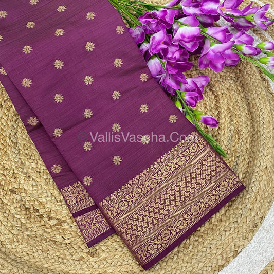 Semi Tussar Silk  -   Wine Shade  - VVSTS013