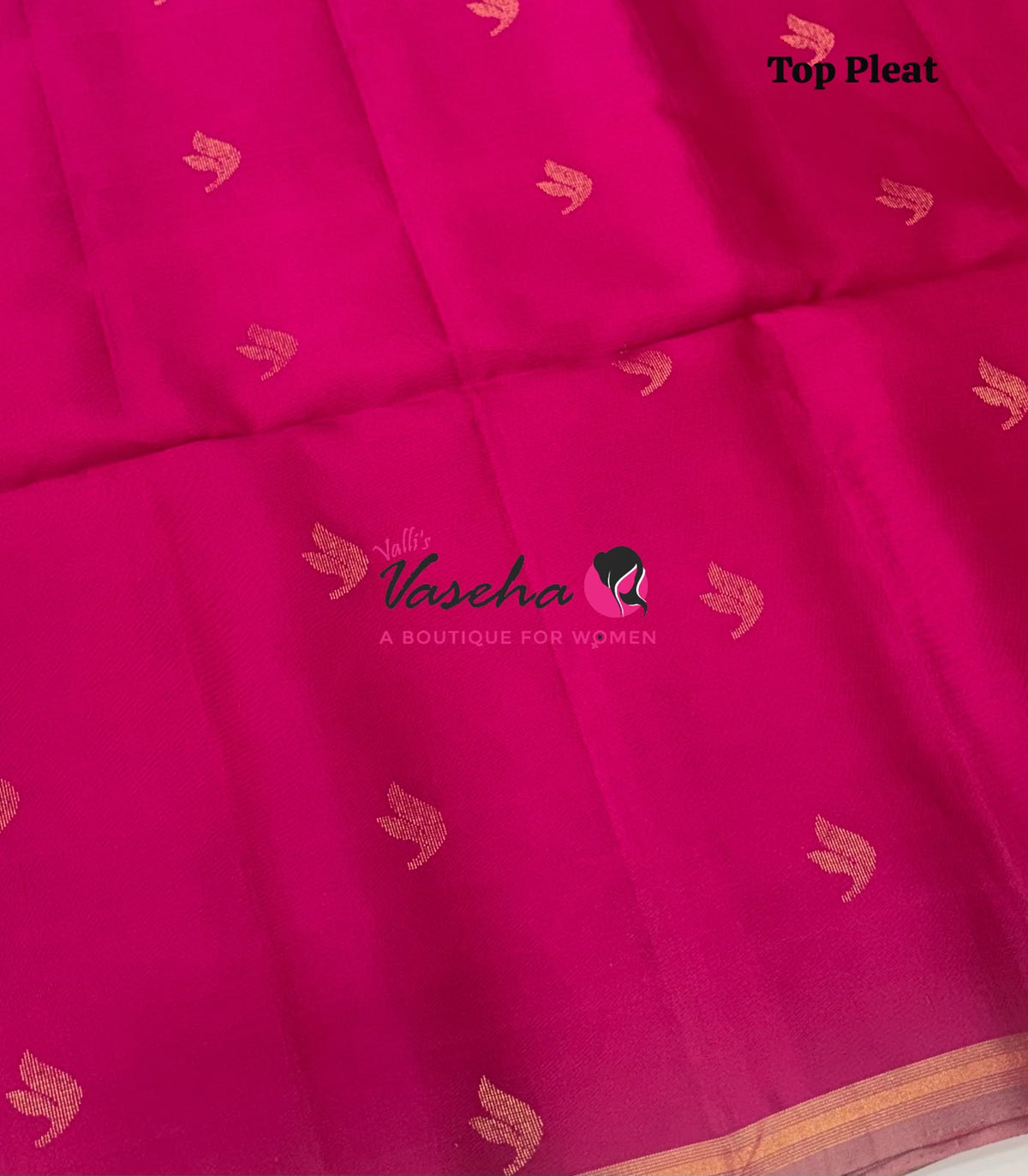 Pure Soft Silk Saree - Partly Pallu -  Half & Half Saree - Pink  - VVPSS088