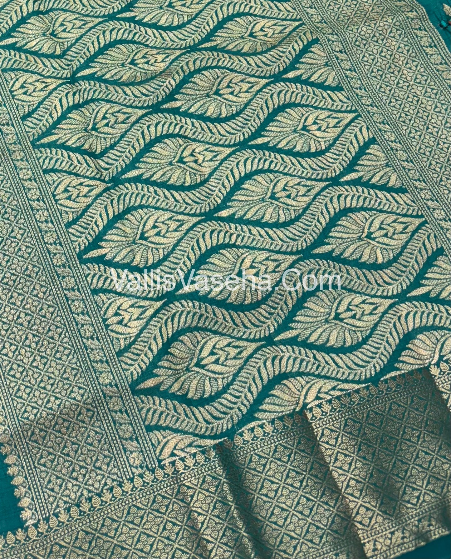 Semi Tussar Silk - Grand Pallu  - Light Blue / Ramar Blue Shade - VVSTS022