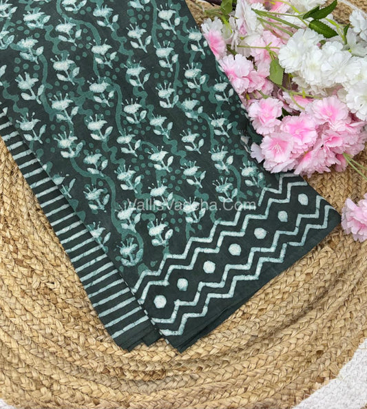 Pure Soft Mul Mul Cotton Sarees - Hand Block Prints - VVMMC006
