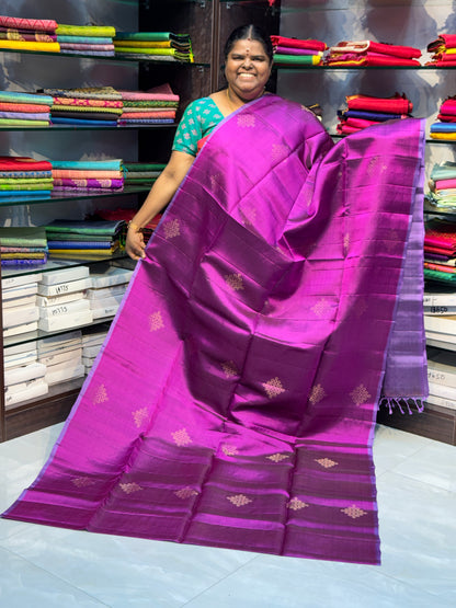 Pure Soft Silk Saree - Kolam design - VVPSS019