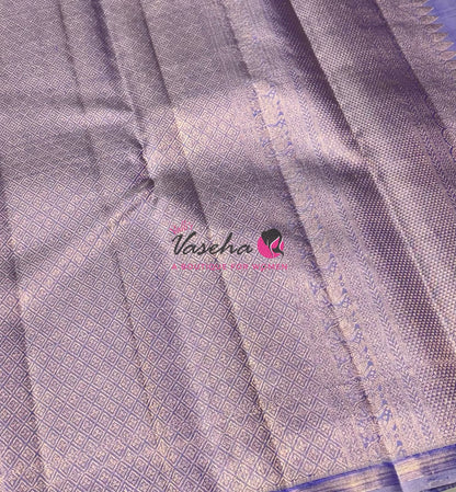 Pure Kanchipuram Silk Saree - Dual Tone Lavender Shade - VVPS006