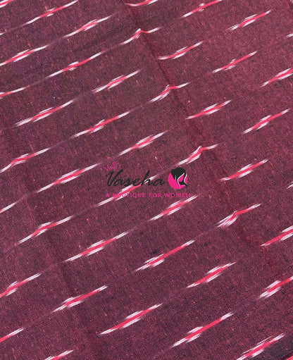 Ikkat Mercerised Cotton Saree - Single Ikkat - VVIKS001