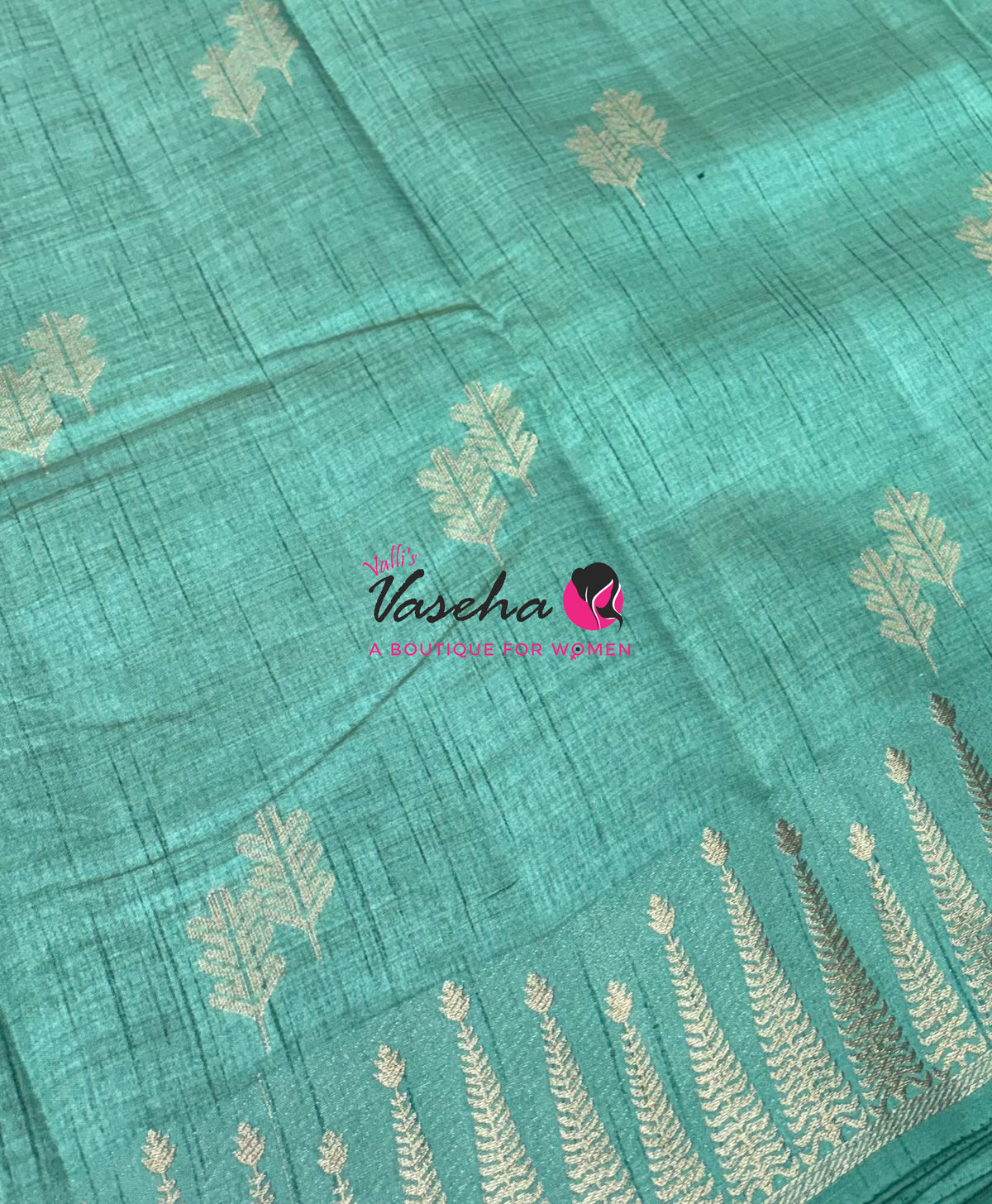 Semi Tussar Silk Saree | Pista Green Shade |VVSTS050