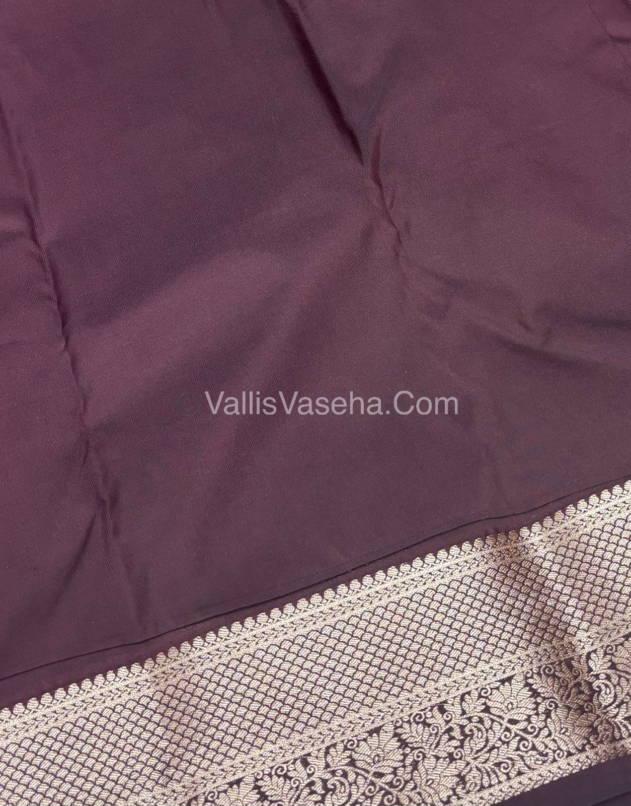 Semi Bridal Kanchipuram Silk - Pink With Brown Shade  - VVSBK001