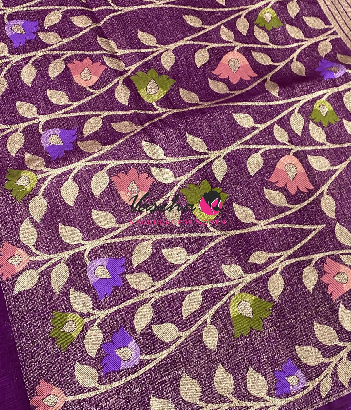 Banarasi - Heritage Meenakari Silk - Purple Shade - VVBHS012