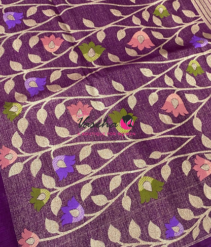 Banarasi - Heritage Meenakari Silk - Purple Shade - VVBHS012