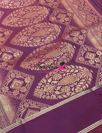 Semi Soft Silk  - Maroonish Wine Shade - VVSSS040