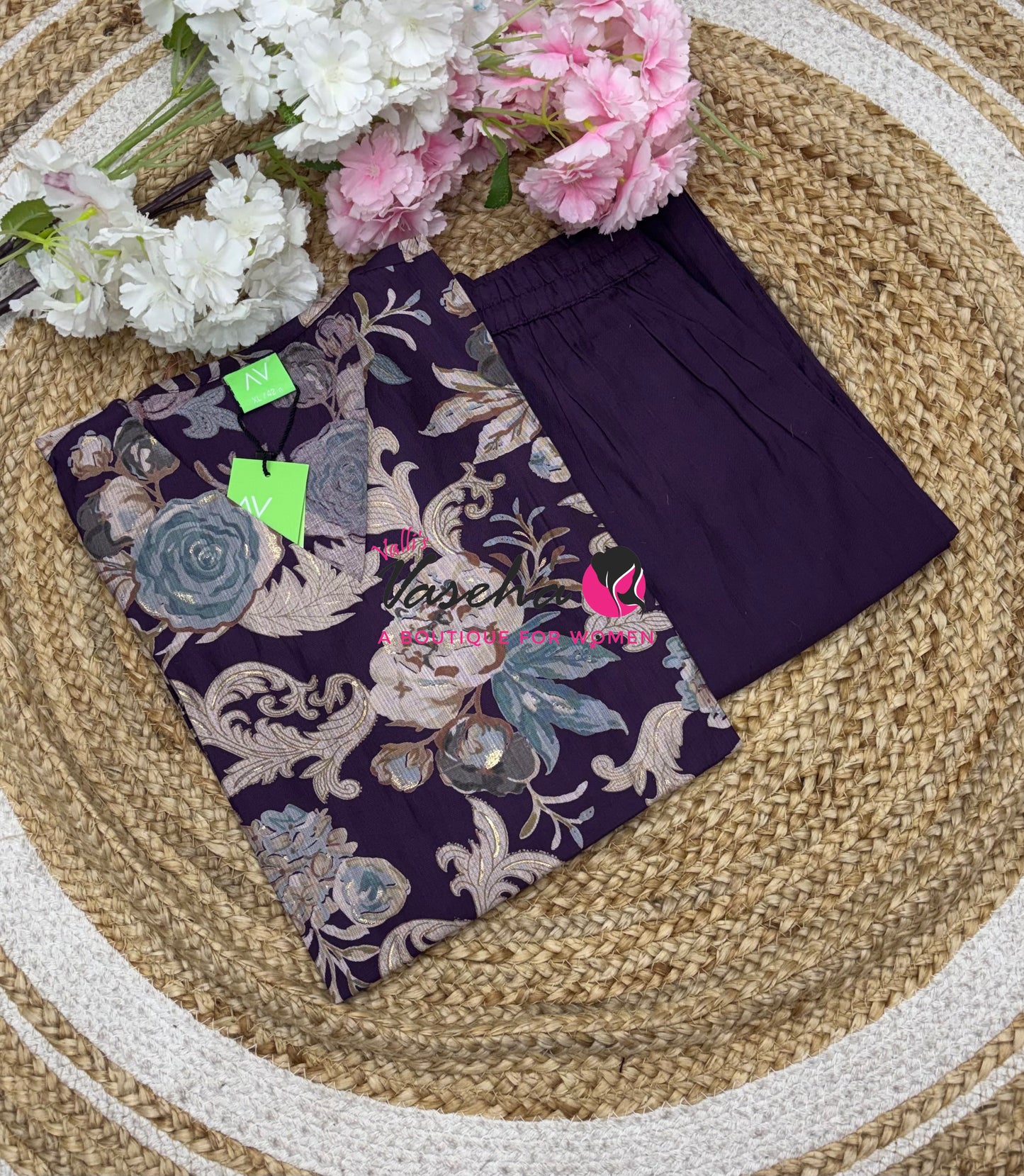 Ready Made - Top & Bottom(2pc) Co-Ord Set  - VVRMS021