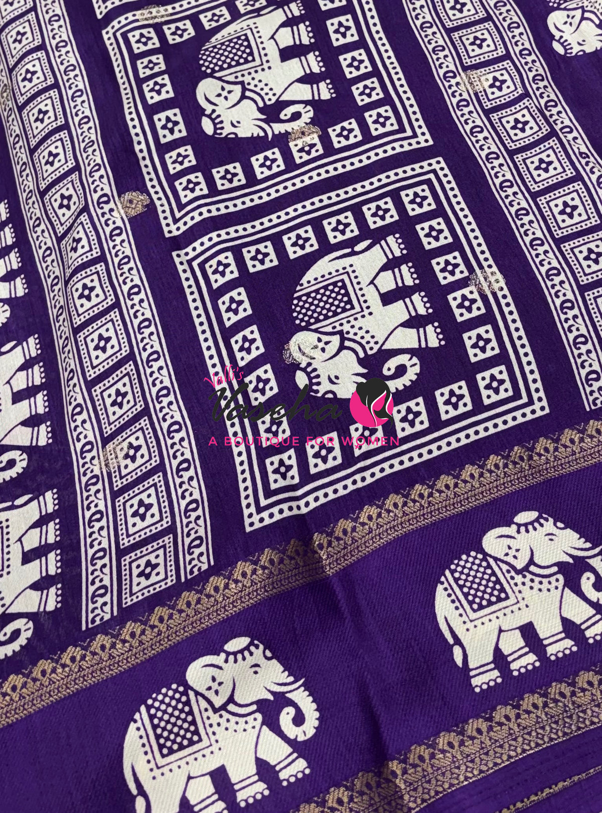 Casual Wear Sarees - Semi Binny / Semi Dola Silk - Purple Shade - VVSDS007