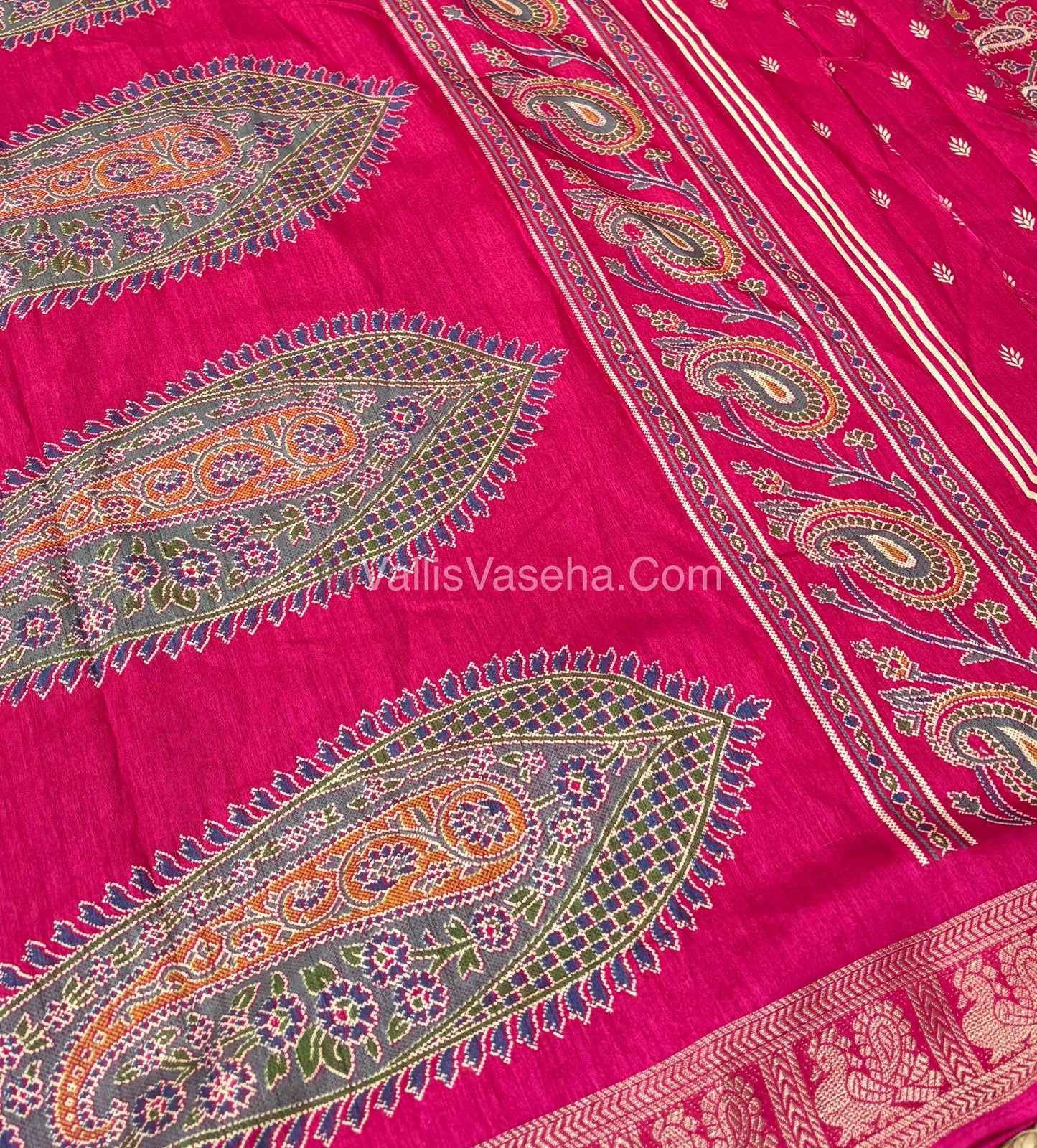 Casual Wear - Fancy Viscose Mulberry Silk  - Dark Pink Shade - VVFMS001