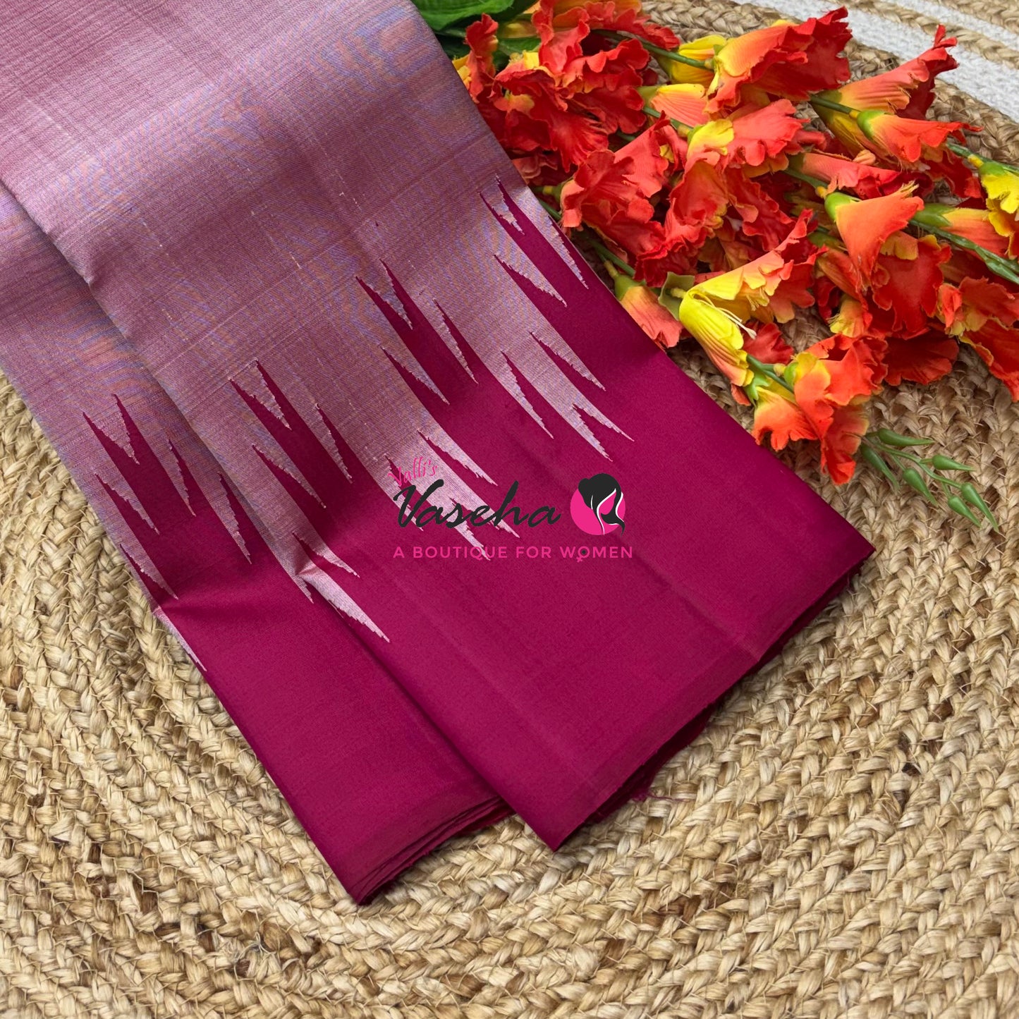 Pure Kanchipuram Silk Saree - Thalampoo - VVPS029