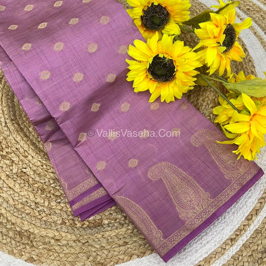 Semi Tussar Silk Saree - Onion Pink shade - VVSTS010
