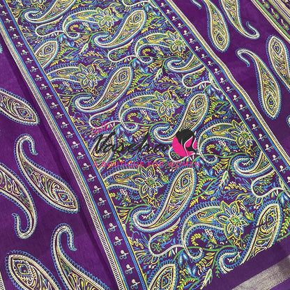 Casual Wear - Fancy Printed Silk  - Purple Shade - VVFPS001