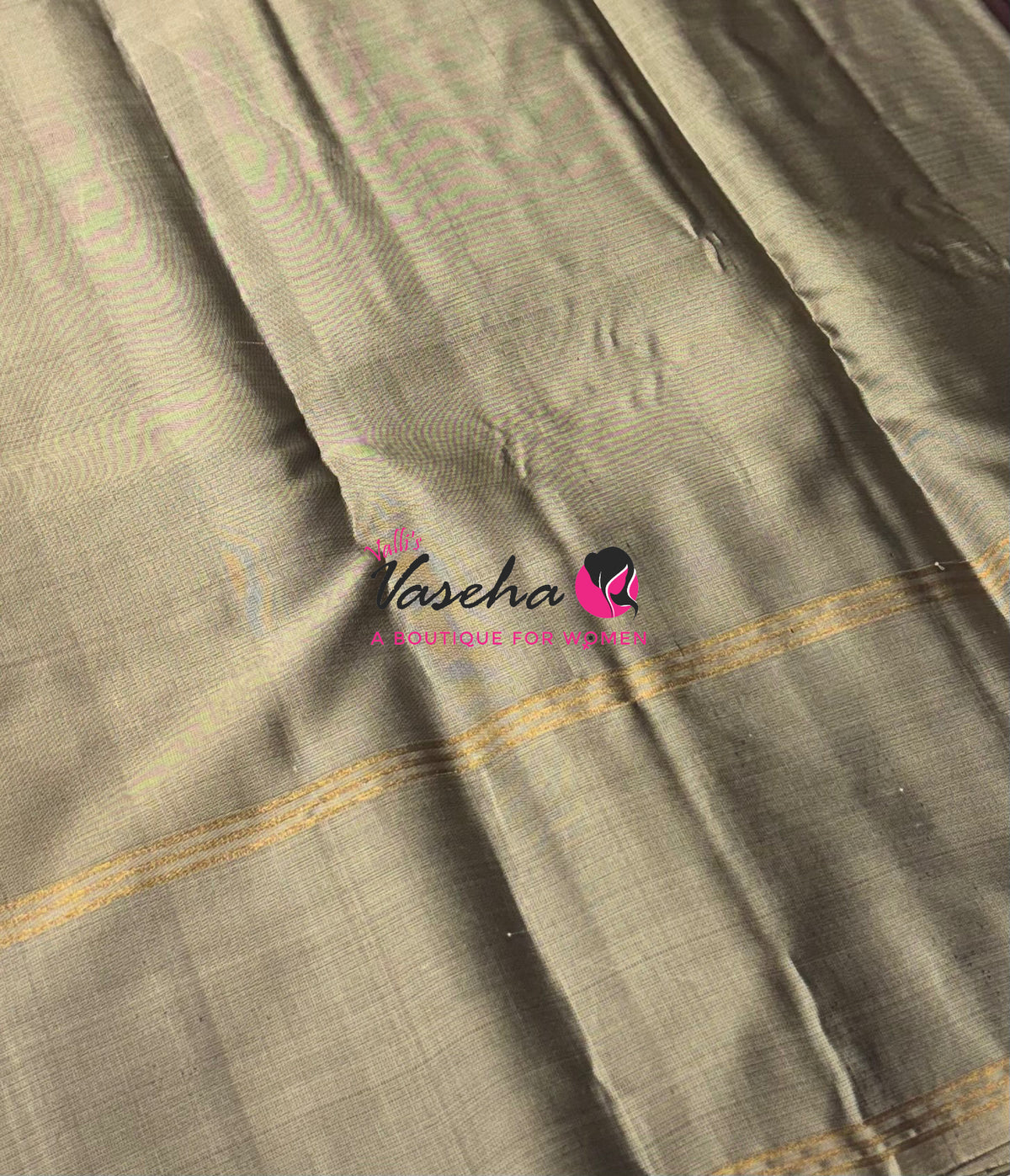 Half Mix - Pure Soft Silk Saree - Long Retta Petta Border with Butta - VVPSS105