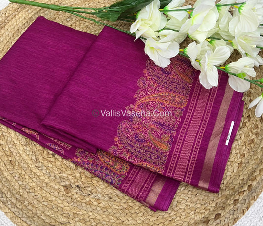 Casual Wear - Fancy Mixed Cotton Dark Purplish pink Shade - VVFMC001