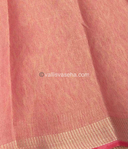 Semi Tussar Silk - Light Peach Shade - VVSTS004