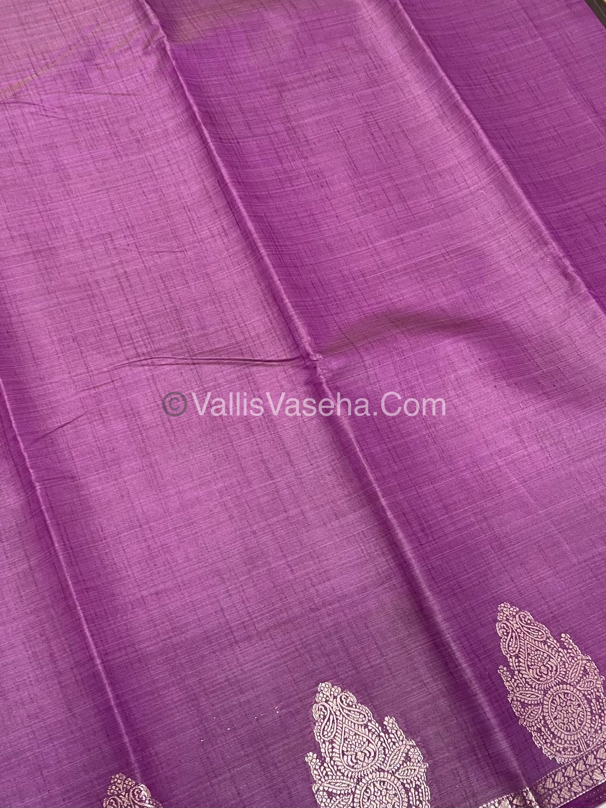 Semi Tussar Silk Saree |Wine shade |VVSTS046