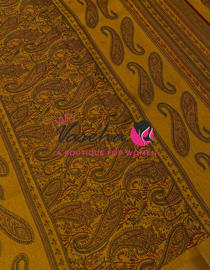 Casual Wear - Fancy Printed Silk  - Yellow Shade - VVFPS001