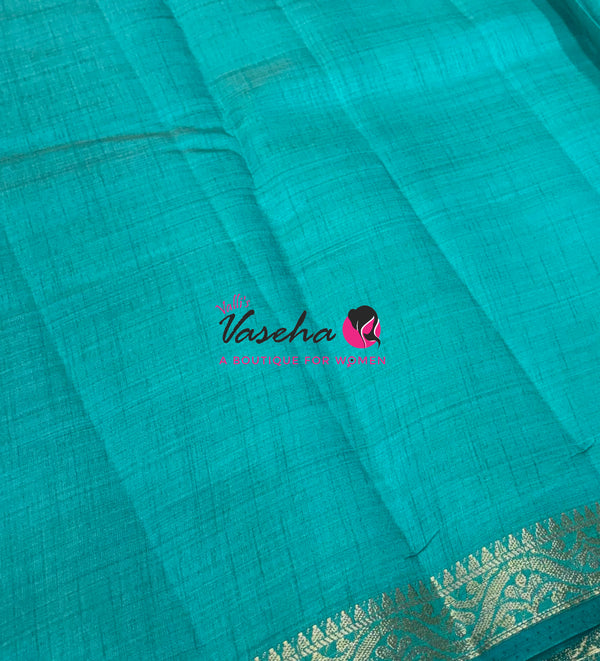 Semi Tussar Silk - Blue Shade - VVSTS070