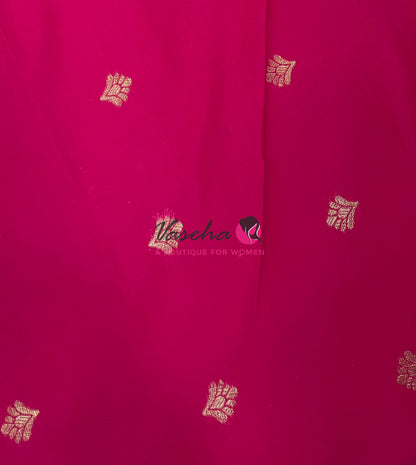 Semi Soft Silk - Orange With Pink- VVSSS036
