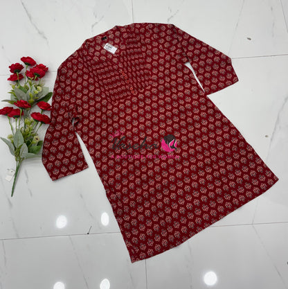 Ready Made - Short Top - Red Color - VVRST003